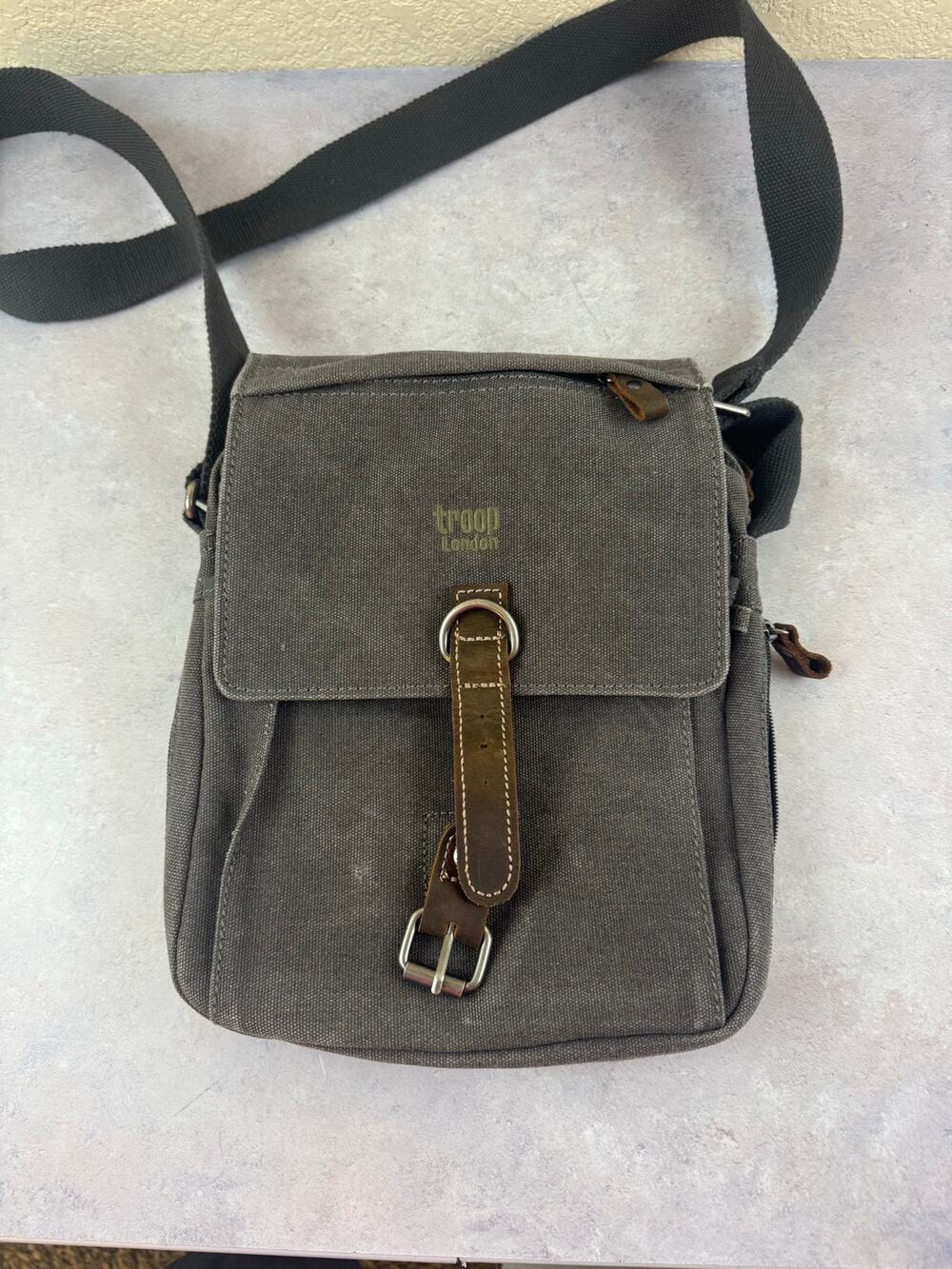 Troop London Crossbody Canvas Bag Multiple Compartments TRP0210